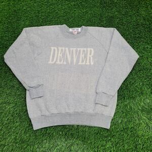 Vintage Denver Raglan Sweatshirt Womens XL 21x24 Spellout